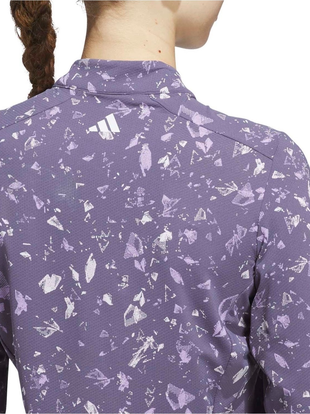 Adidas Purple Long-Sleeve Printed Golf Top